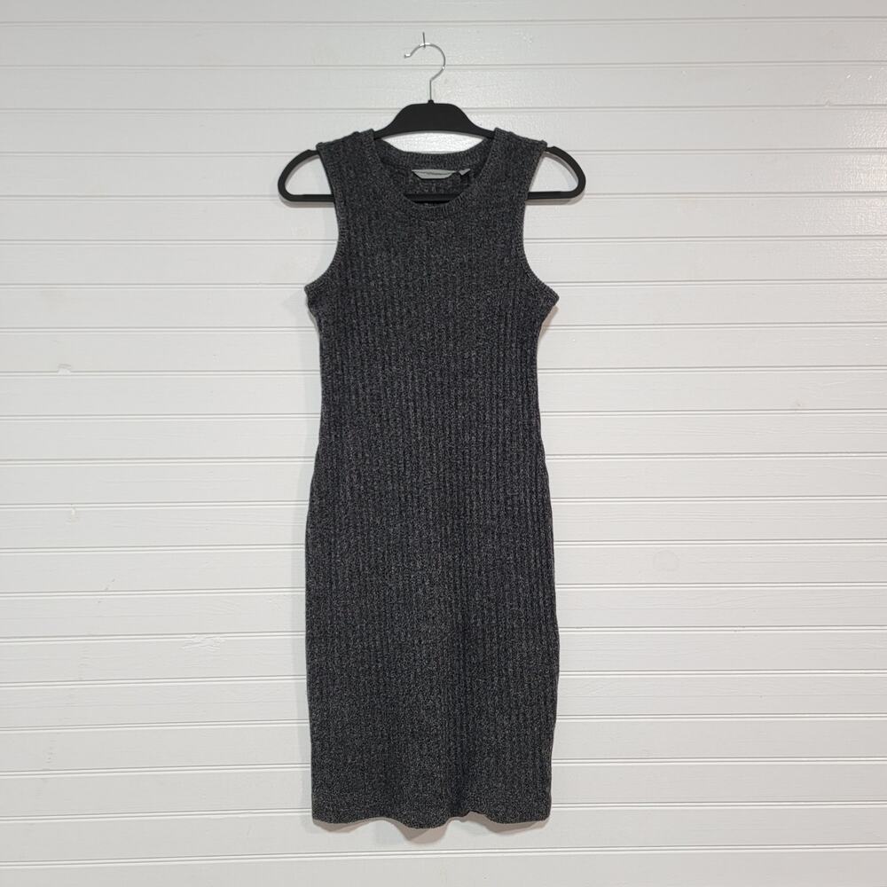 Athleta Bodycon Rib Knit Stretch Midi Dress Size Small Minimalist Athleisure